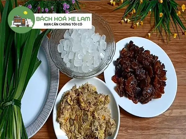 cách nấu sâm bông cúc nhãn nhục