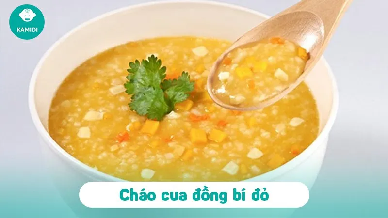 Cháo cua đồng bí đỏ thơm béo, giàu beta-carotene