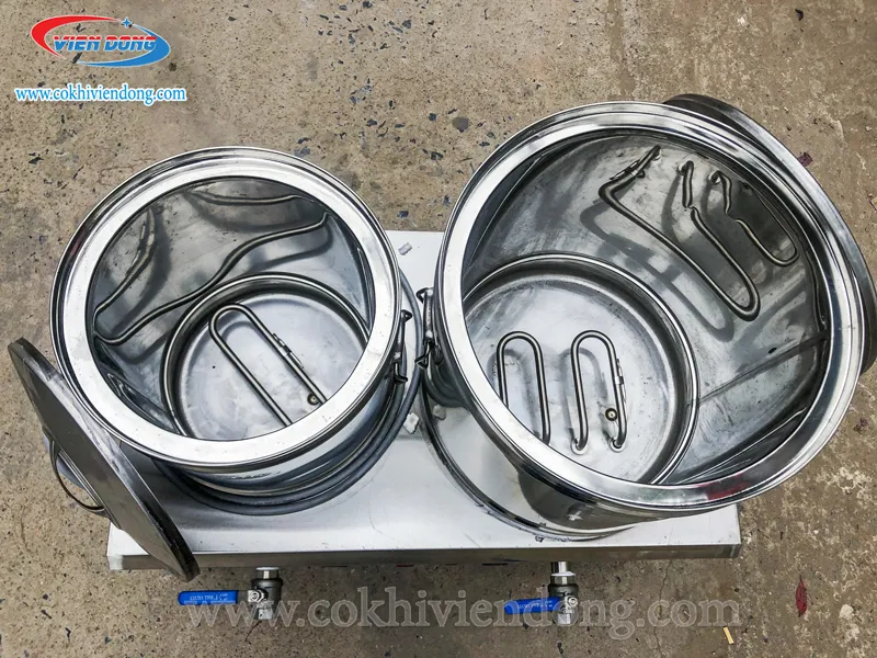 Hệ thống nồi nấu phở điện hiện đại sử dụng thanh nhiệt tiết kiệm điện