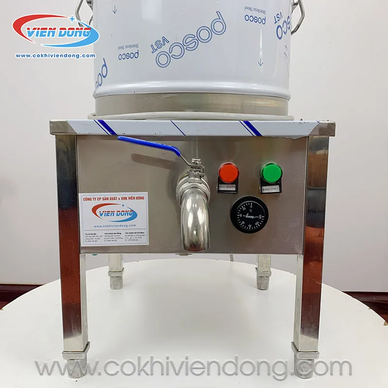 Mẫu nồi nấu phở Viễn Đông được trang bị thanh nhiệt độ bền cao