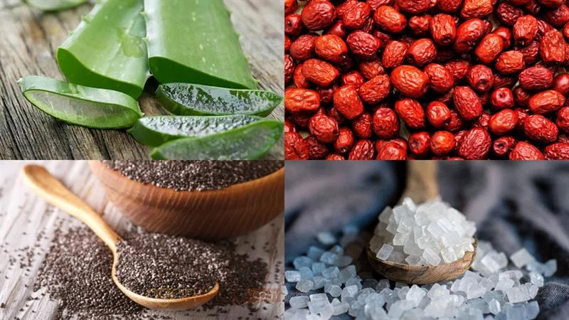 Nguyên liệu chính táo đỏ và nha đam