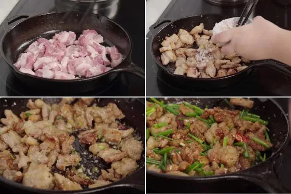 Rang thịt ba chỉ với các loại gia vị