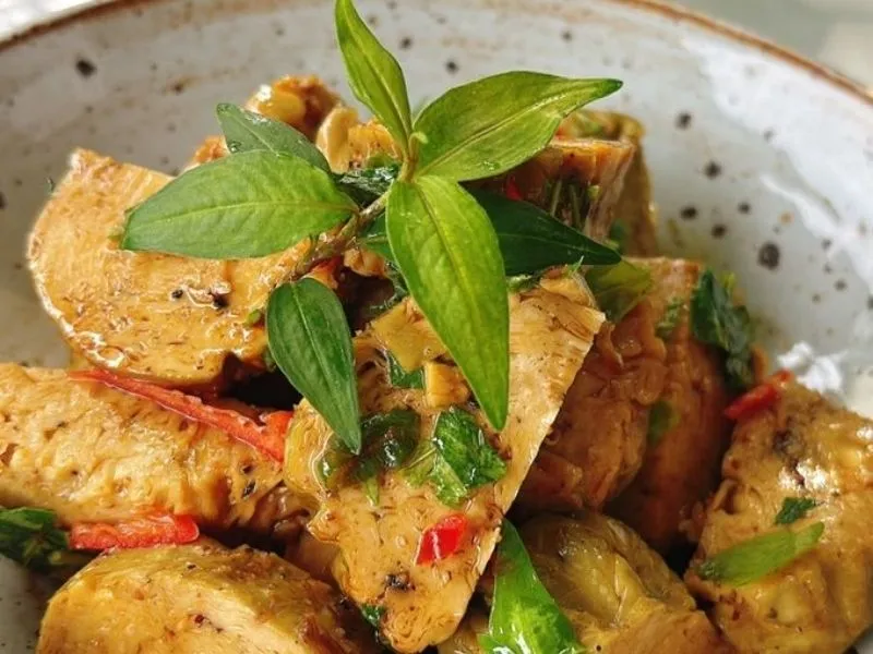 Rau răm nấu món gì ngon qua món chả chay kho đậm đà