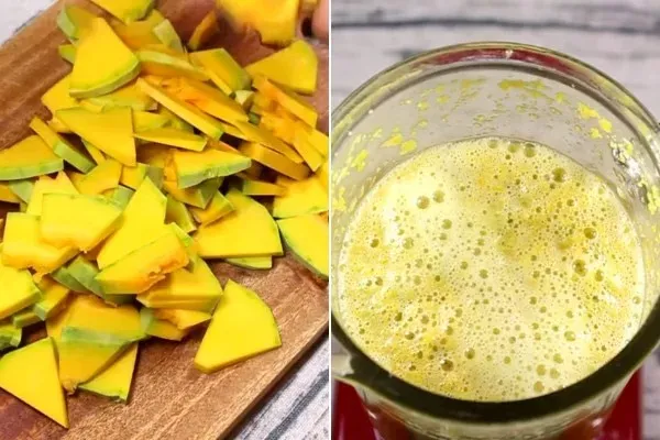 Xay bí đỏ với nước cho thật nhuyễn