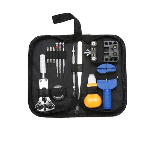 Bộ dụng cụ tháo lắp đồng hồ đeo tay 13 món trong túi vải tiện lợi