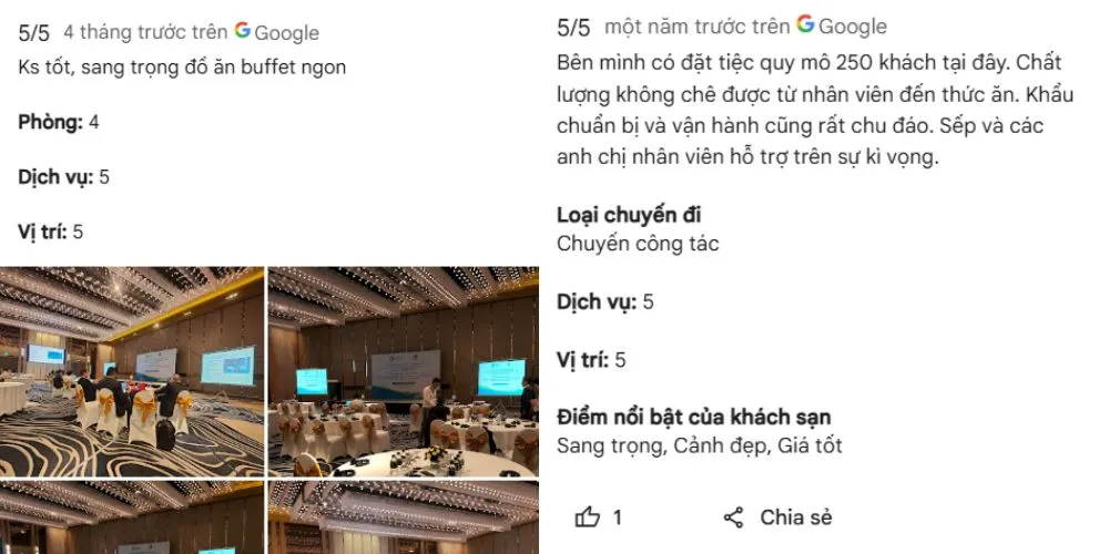 Phản hồi của "dâu - rể" khi sử dụng gói dịch tiệc cưới tại JW Marriott