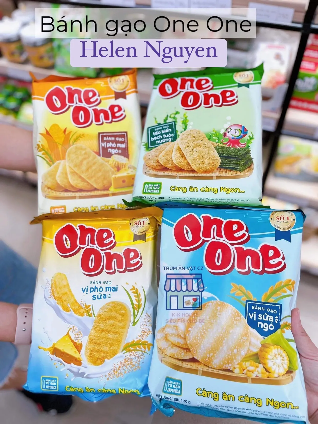 Bánh gạo One One các loại - Snack giòn tan cho mọi lứa tuổi