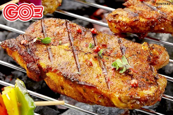 Thành phẩm món bò nướng sau khi áp dụng cách làm sốt ướp thịt nướng chuẩn