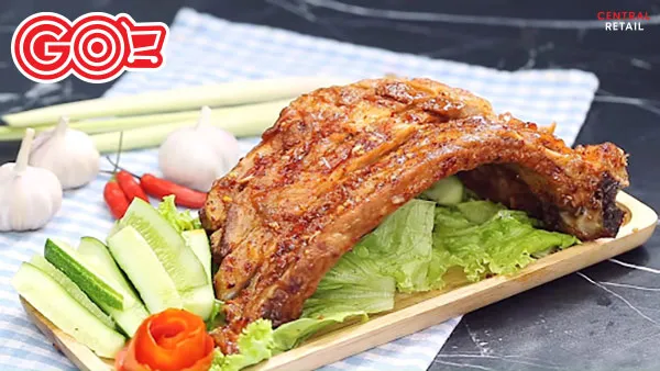 Thành phẩm sườn nướng cực phẩm nhờ bí quyết làm sốt ướp thịt nướng chuẩn