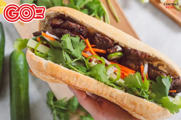 Thành phẩm bánh mì thịt nướng hấp dẫn khó cưỡng