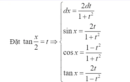 Phương pháp đổi biến t = tan(x/2)