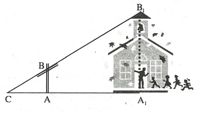 Bài tập về ứng dụng thực tế của tam giác đồng dạng chọn lọc