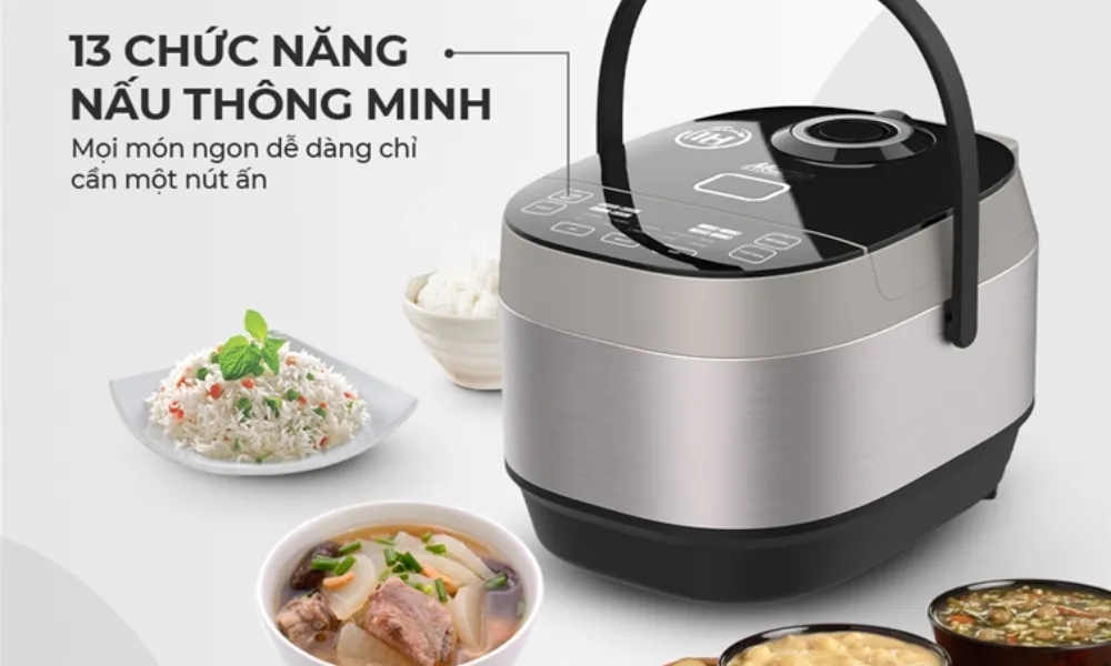 Nấu chè đỗ đen bằng nồi cơm điện giúp hạt đỗ chín mềm béo ngậy