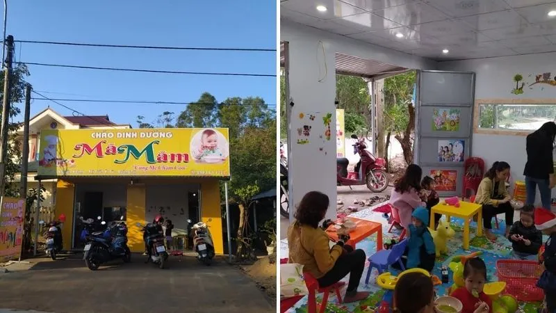 Không gian cửa hàng cháo dinh dưỡng cho bé Măm Măm tại Gò Vấp