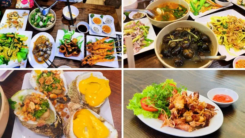 Thực đơn của Ốc Thiên Nhiên vô cùng phong phú