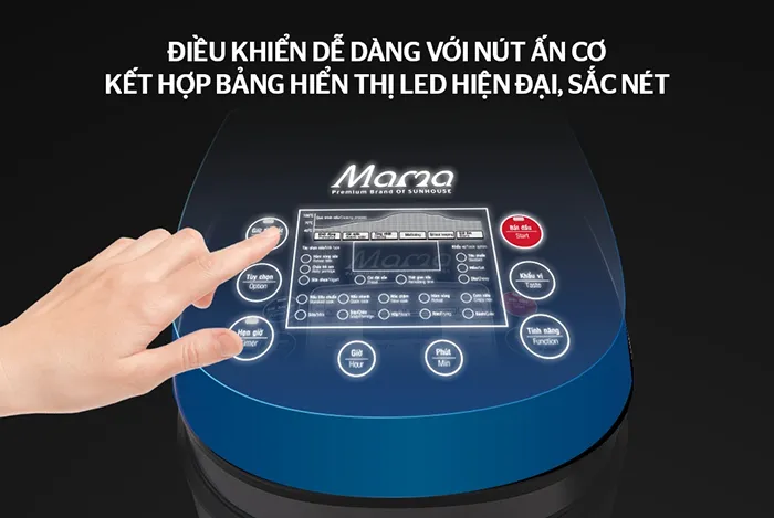 Với chế độ được cài sẵn cùng bảng điều khiển hiện đại, sử dụng nồi cơm điện từ giúp việc nấu cháo gà trở nên dễ dàng hơn