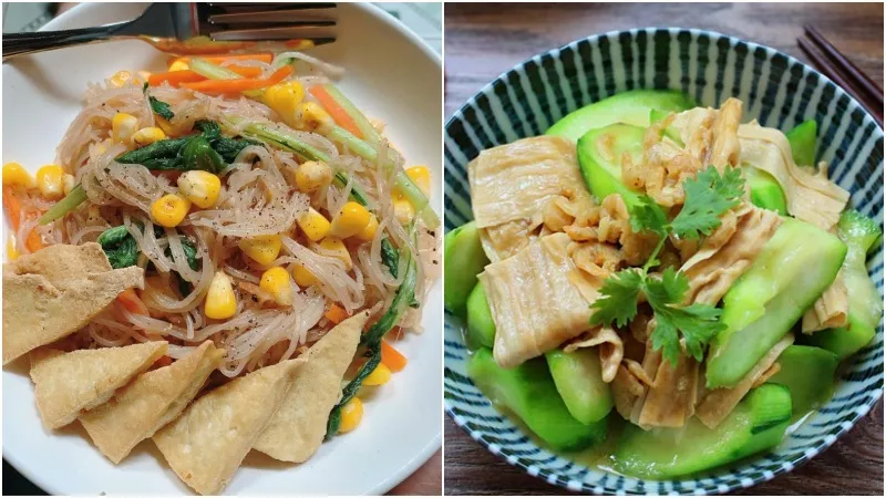 Món chay bài trí tinh tế tại nhà hàng Liên Hoa Huế