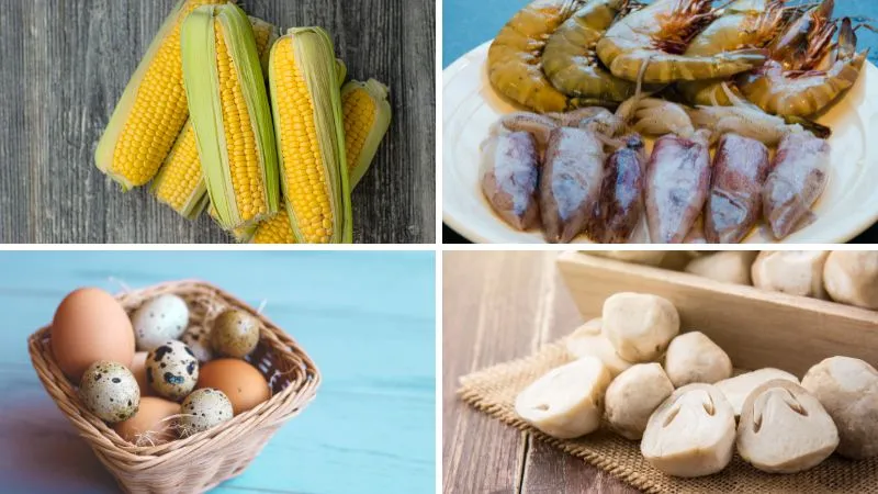 Nguyên liệu làm súp hải sản