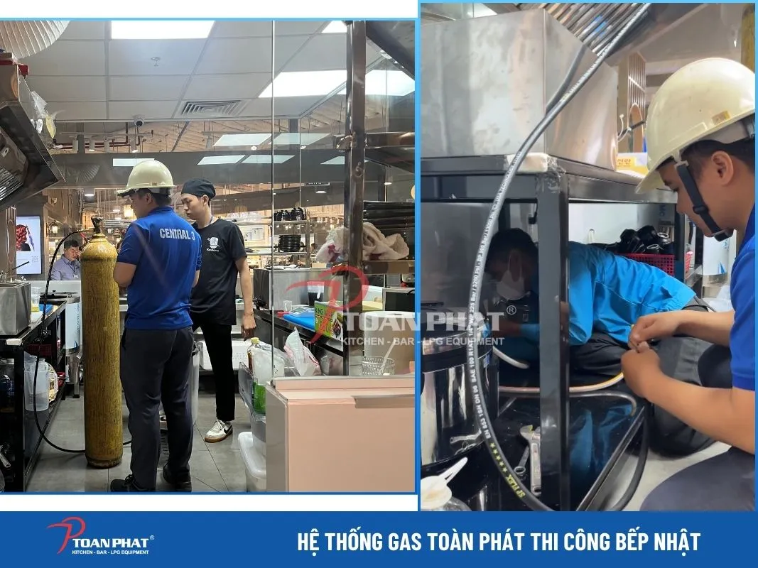 Hệ thống Gas do Toàn Phát thi công tại bếp Nhật
