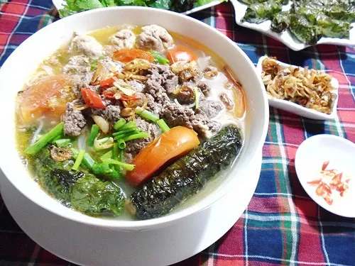Bún riêu cua cho bữa sáng - 10