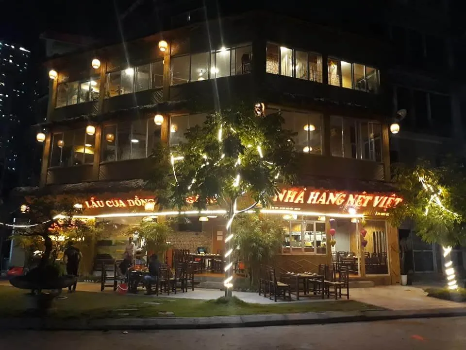 Không gian nhà hàng Nét Việt với thiết kế mang đậm phong cách đồng quê Việt Nam