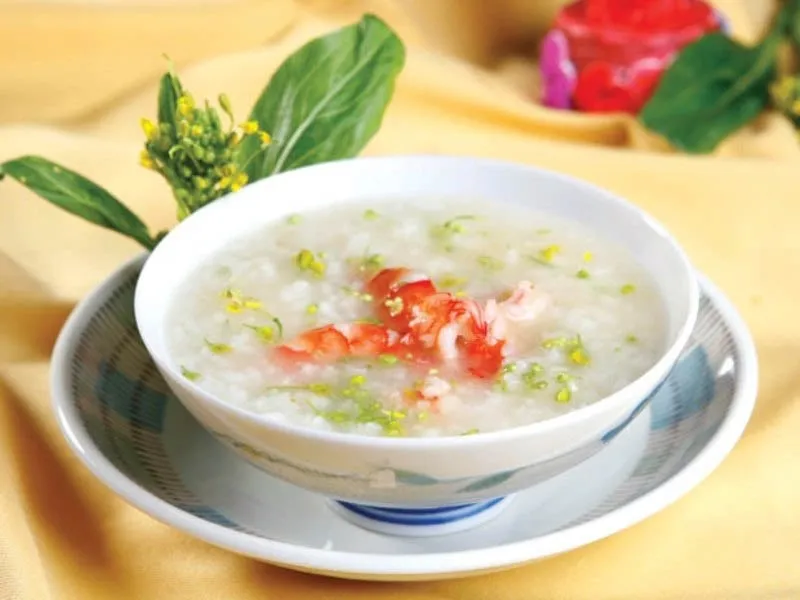 Thành phẩm là món cháo dinh dưỡng thơm ngon