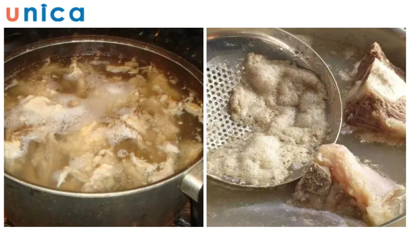 Xương ống ninh nước dùng trong suốt