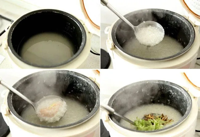 Sơ chế kỹ lưỡng là chìa khóa để món cháo không bị đục và hôi