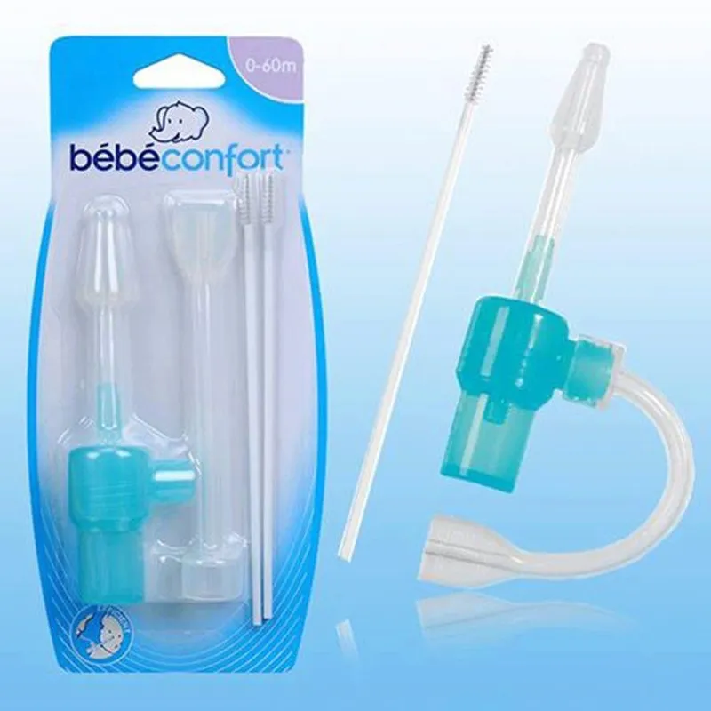 Máy hút mũi Bebe Confort màu xanh với đầu silicon trong suốt