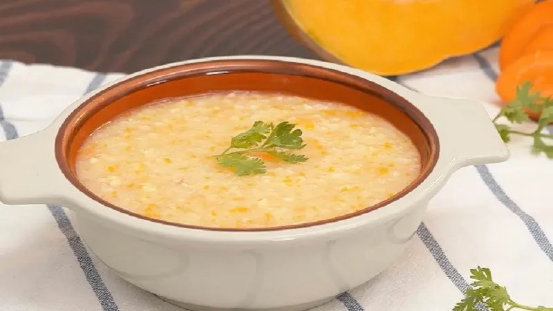 Cháo tôm bí đỏ thơm ngon kích thích bé ăn ngon miệng