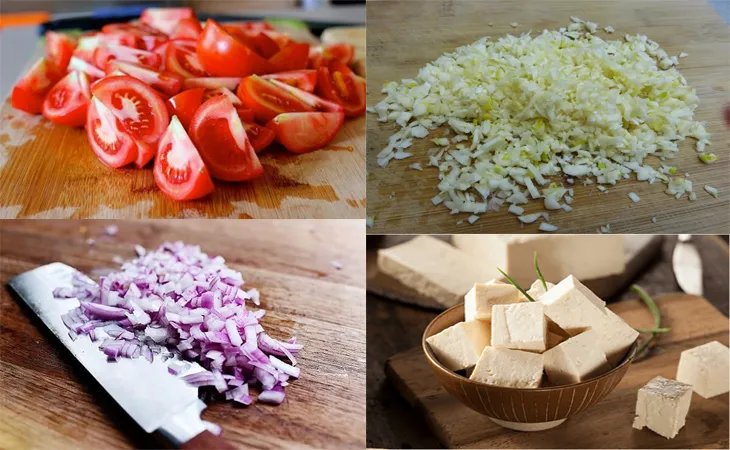 Hành tỏi băm và lá giang