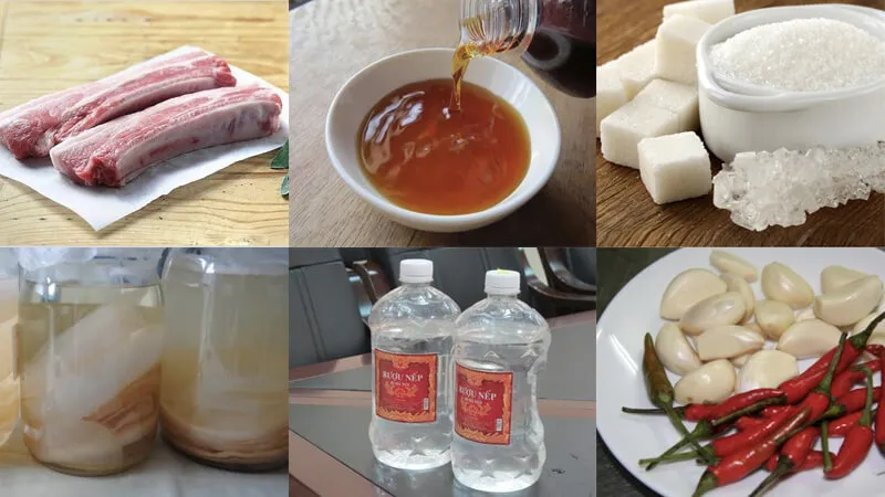 Nguyên liệu chuẩn bị cho công thức muối chua ngọt