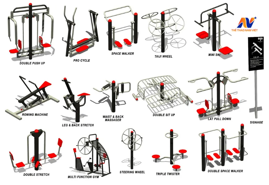 Dụng cụ tập thể dục tại công viên
