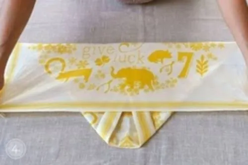 Định hình chiều dài của chiếc áo Kimono bằng vải