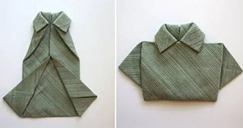 Tạo hình tay áo và cài vào cổ áo để hoàn tất