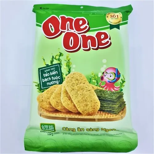 Ảnh mặt trước Bánh gạo One One vị tảo biển bạch tuộc nướng gói 104g