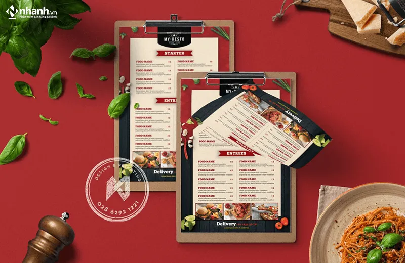 Thiết kế menu bắt mắt là yếu tố cực kỳ quan trọng khi kinh doanh đồ ăn vặt