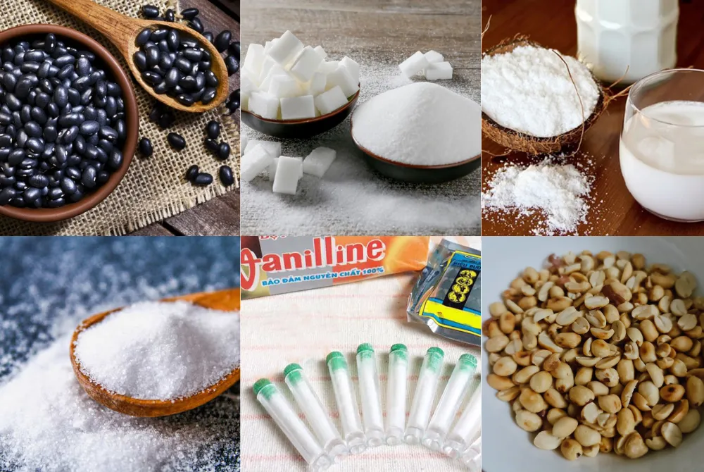 Nguyên liệu chính xác để nấu chè đỗ đen bằng nồi cơm điện tại nhà