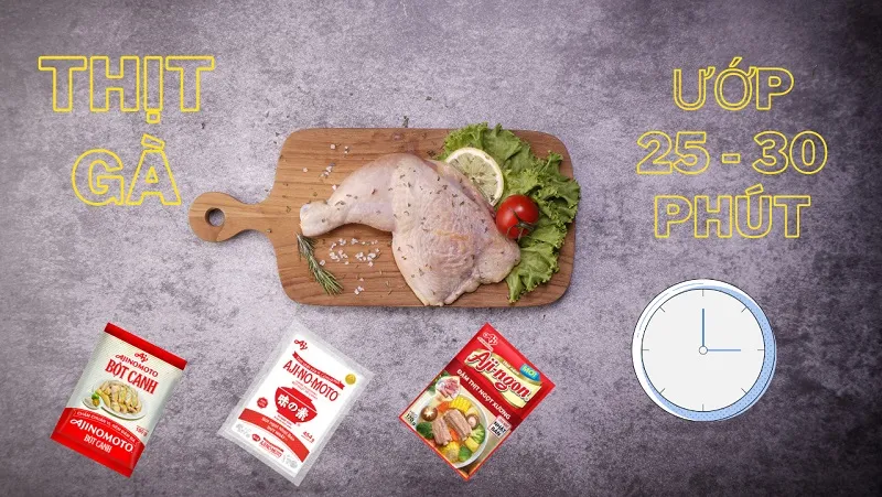 Thời gian ướp gia vị phù hợp cho từng loại thực phẩm