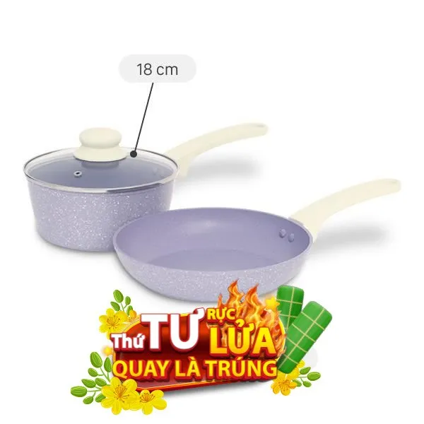 Chảo quánh có nắp kính giúp kiểm soát nhiệt độ khi xào rau cải xoong