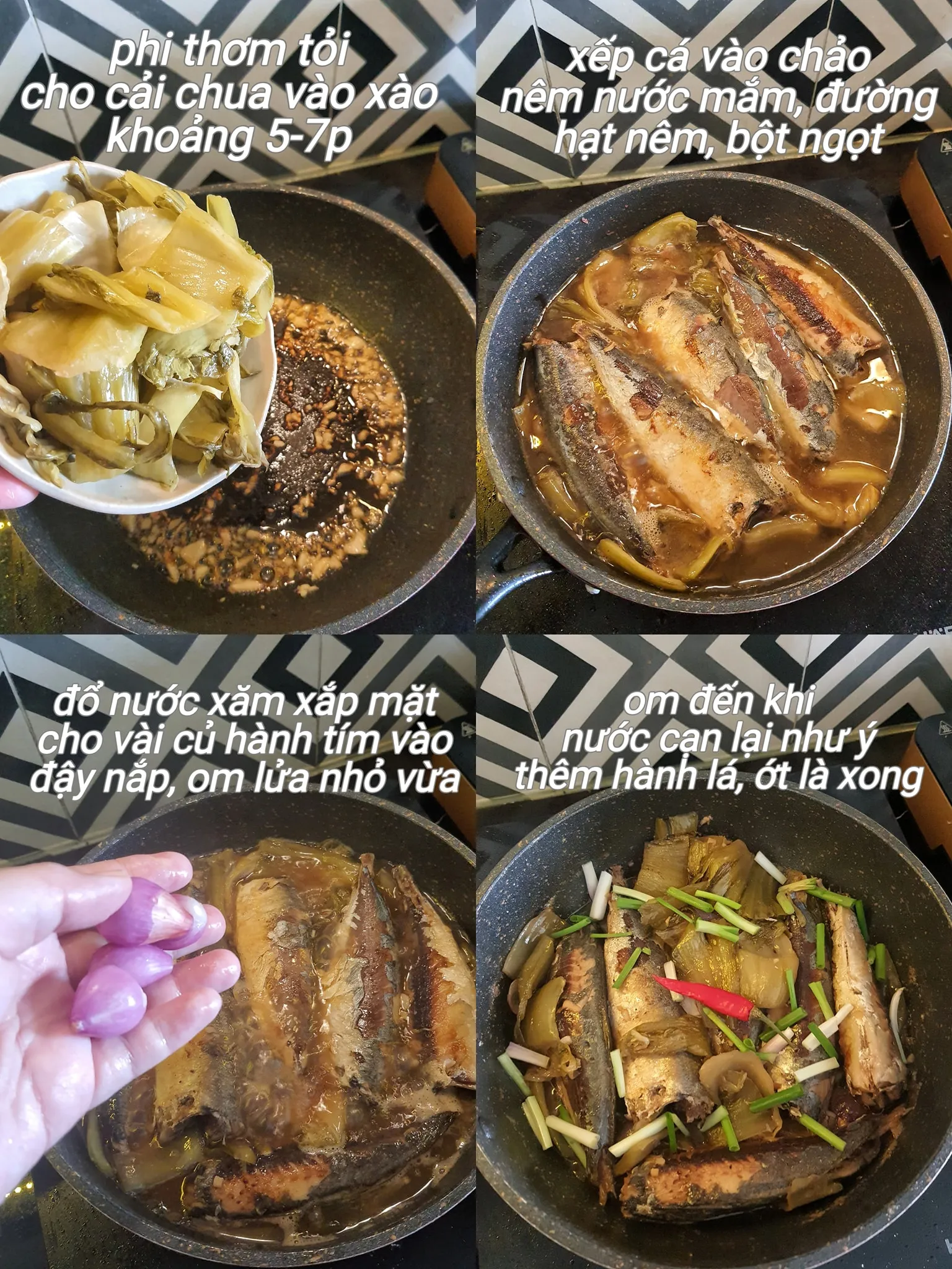 Nấu canh cá nục dưa chua