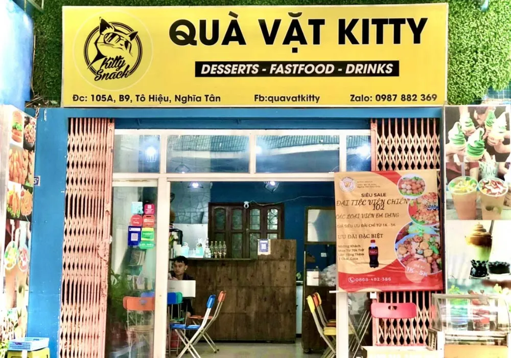 Quán ăn ở nghĩa tân giá rẻ dành cho giới trẻ