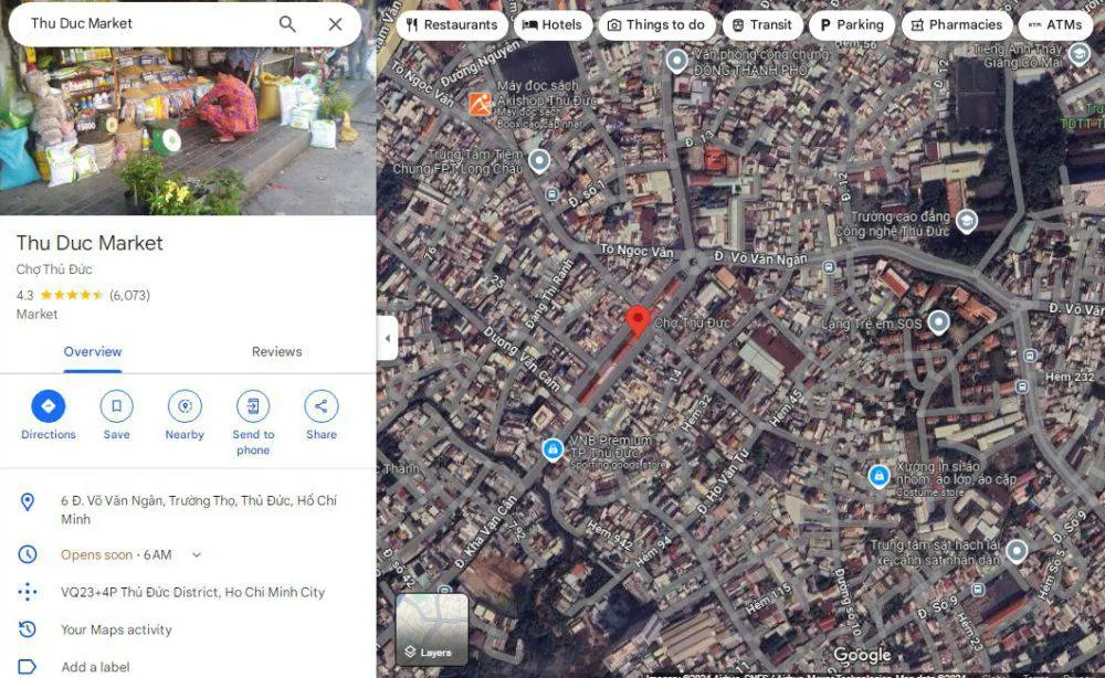 Vị trí địa lý và cổng vào Chợ đầu mối nông sản Thủ Đức năm 2026