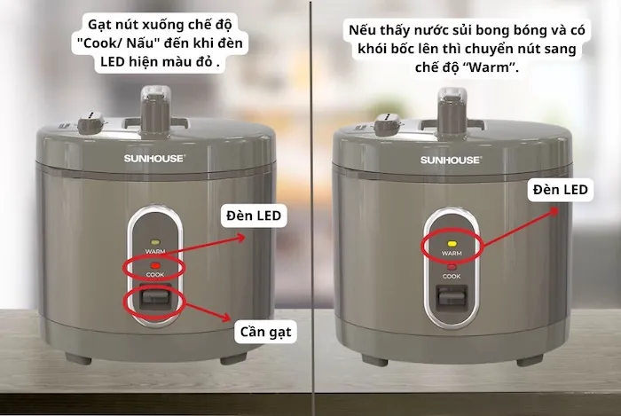 Hướng dẫn chi tiết cách nấu nước sôi bằng nồi cơm điện cơ