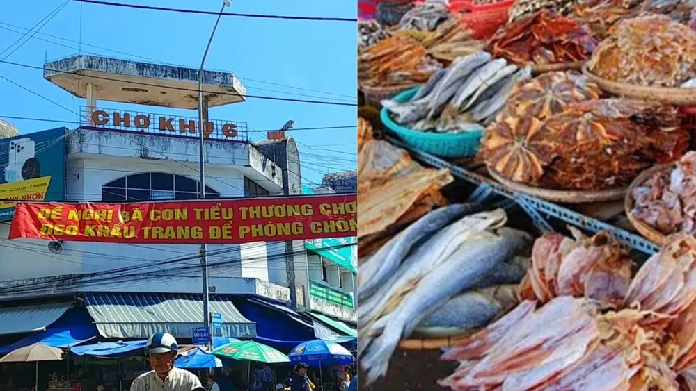 Hải sản khô đặc sản tại Chợ Khu 6