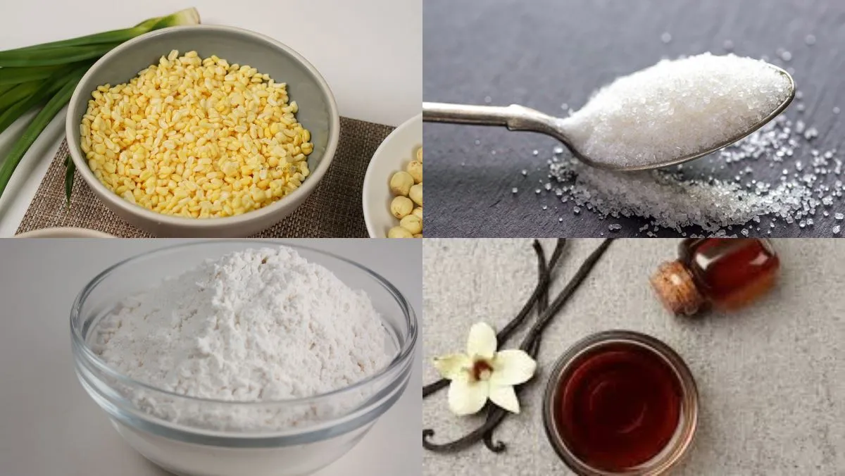 Nguyên liệu món ăn chè đậu xanh đánh bằng nồi cơm điện