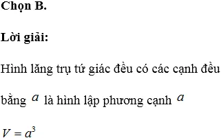 Hình minh họa lăng trụ tứ giác đều với các cạnh được đánh dấu