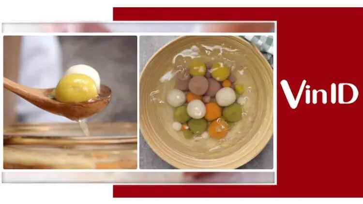 Luộc viên chè ngũ sắc