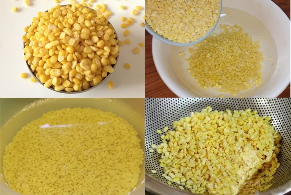 Các bước sơ chế đậu xanh không vỏ