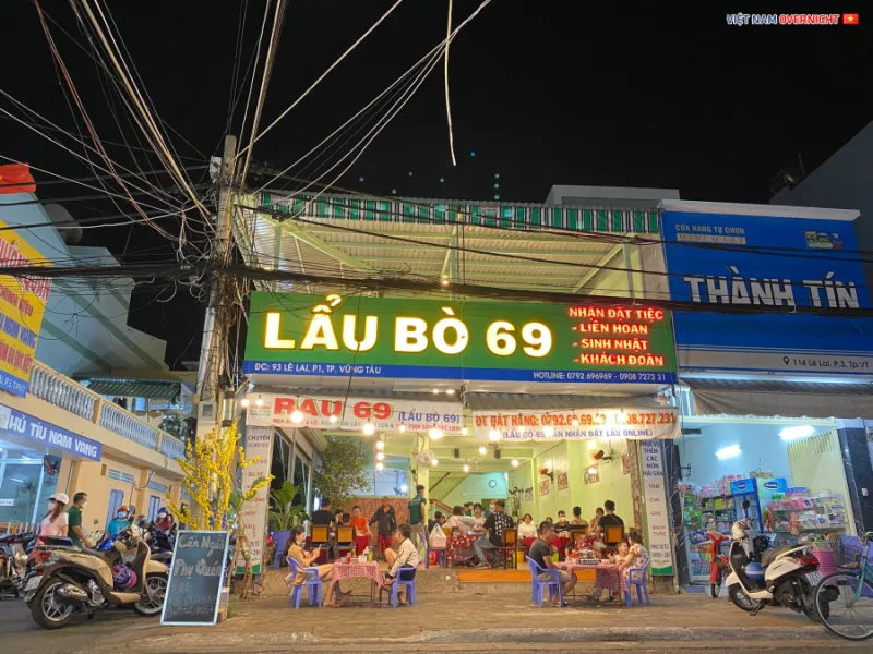 Nấm bò nướng tại Lẩu Bò 69
